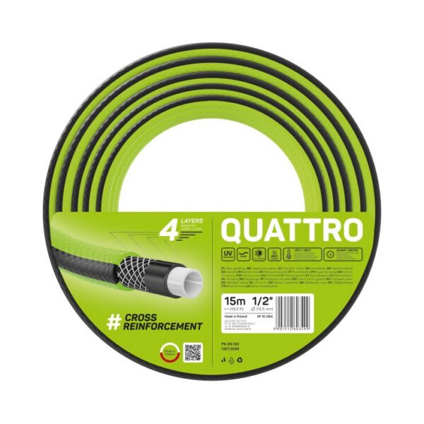 Cellfast Quattro 1/2" Garden Hose 15m