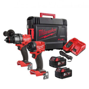 Milwaukee M18BLPP2A2-502X M18 Brushless Combi Drill & Impact Driver